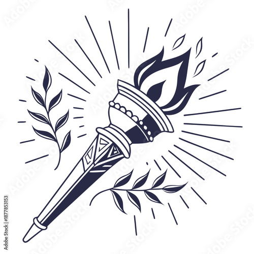 Statue of liberty torch illustration