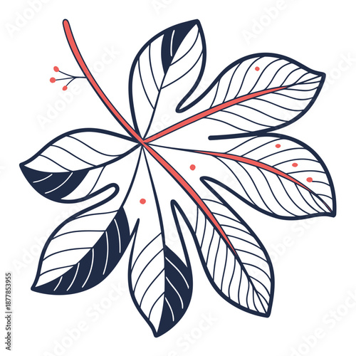 Illustrated leaf