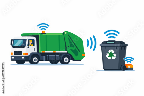 Smart waste management: automated garbage truck and recycling bin technology