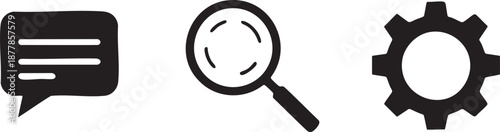 Support Search and Settings Configuration Icon Set