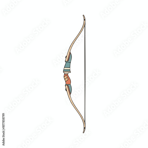 Recurve Bow Vector Illustration