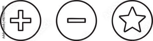 UI Mathematics and Action Process Interface Icons