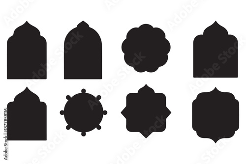 Vector set of decorative frames for Muslim and Hindu celebrations. Perfect for Eid, Ramadan, Diwali, and festive invitations.