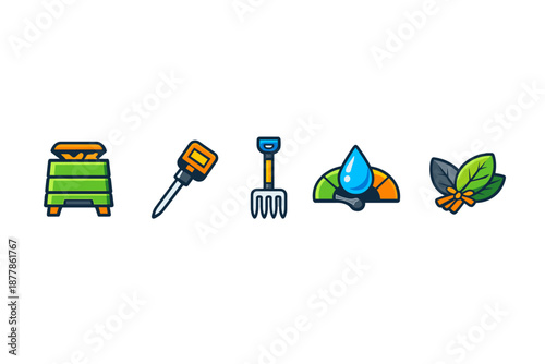 Gardening Icons Set