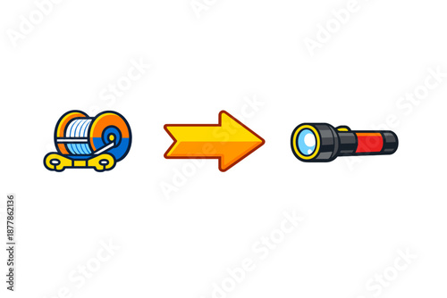 Coil of Rope changes to a Flashlight