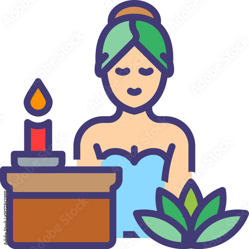 Candle Spa outlinecolor icon