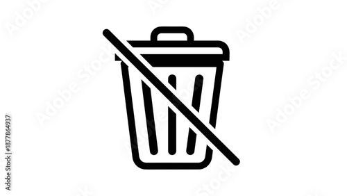 No Littering Sign Icon Symbol.