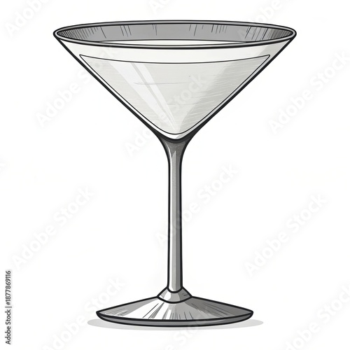 Martini glass isolated on white background