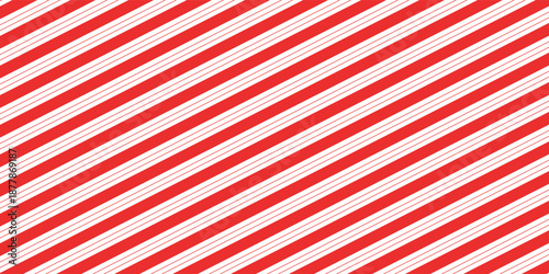 Seamless Christmas candy red stripes pattern. Striped candy cane background. Christmas gift pattern. Winter holiday stripes background. Christmas gift wrap print.