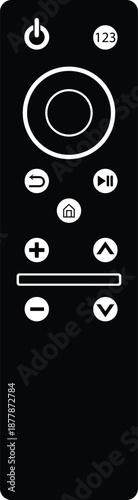 Tv remote control icon. Simple illustration of tv remote control vector icon for web design isolated on white background Stock Vector Image