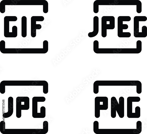 Image File Format Icons Set
