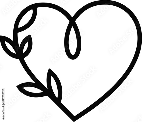 Love Heart Icon Vector Illustration