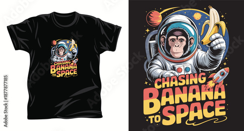 Monkey graphic vector t shirt design Print.