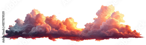 Dramatic Sunset Clouds Over Horizon