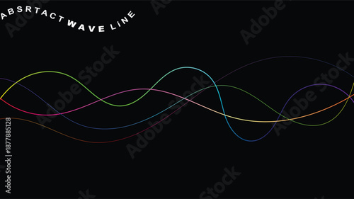 Technology abstract lines on white background. Undulate Grey Wave Swirl, frequency sound wave, twisted curve lines with blend effect