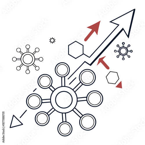 Chemical compound molecular structure showing market readiness for commercial manufacturing and scalable product development in the industrial sector.