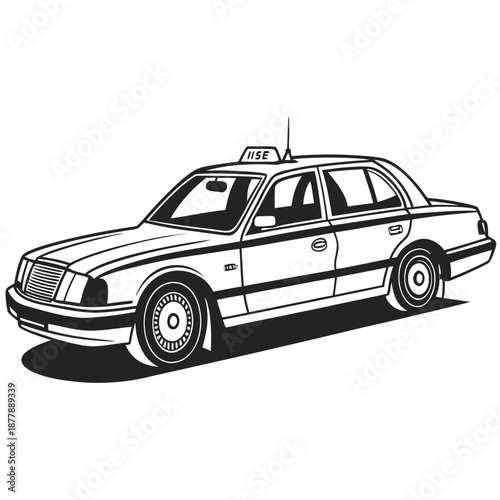 Taxi cab illustration