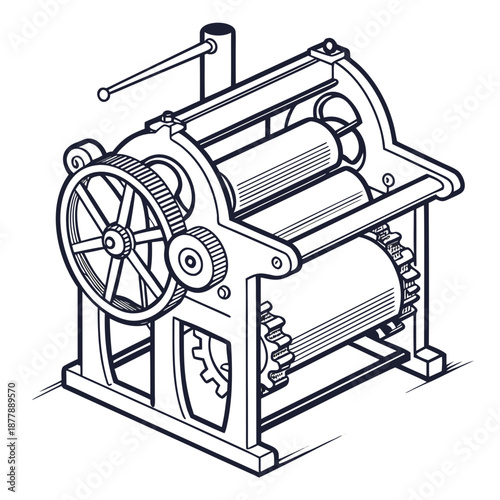 Schilderij op canvas Vintage printing press
