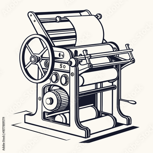 Foto Vintage printing press