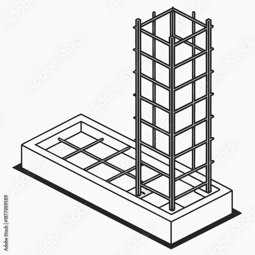 Industrial Reinforcement Material Illustration with Embedded Strengthening Fibers