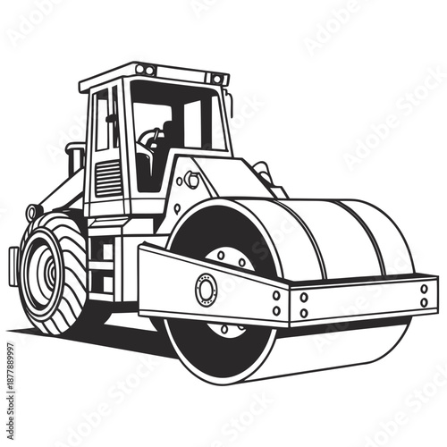 Construction roller compactor