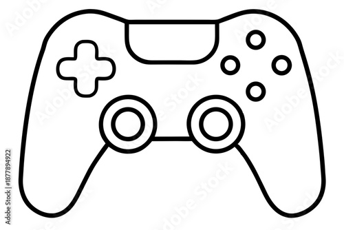 Outlined Gaming Controller – Modern Esports Logo Vector