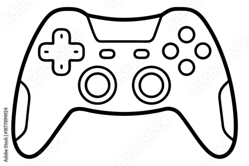 Outlined Gaming Controller – Modern Esports Logo Vector