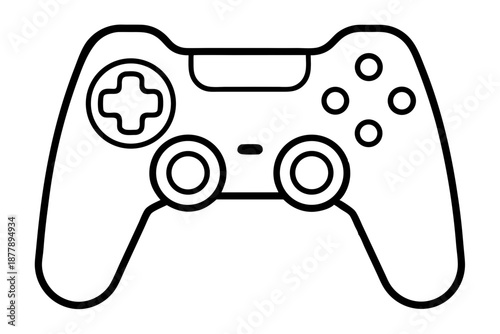 Outlined Gaming Controller – Modern Esports Logo Vector