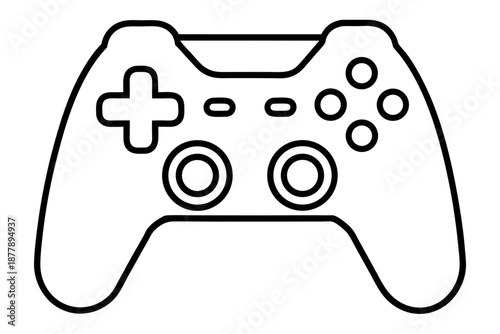 Outlined Gaming Controller – Modern Esports Logo Vector