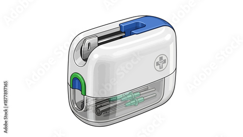 A sharp wood chisel with a wooden handle on a white background