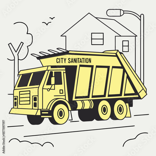 City sanitation truck