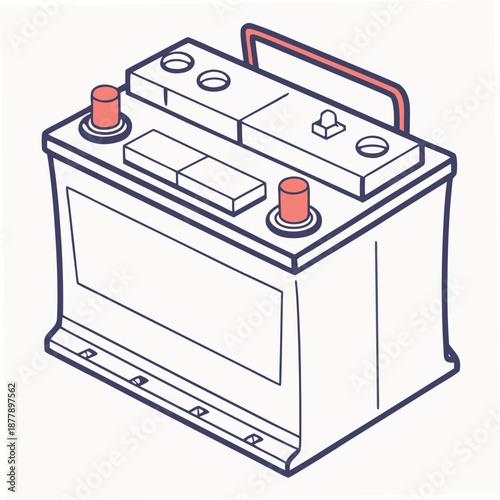 Car battery illustration