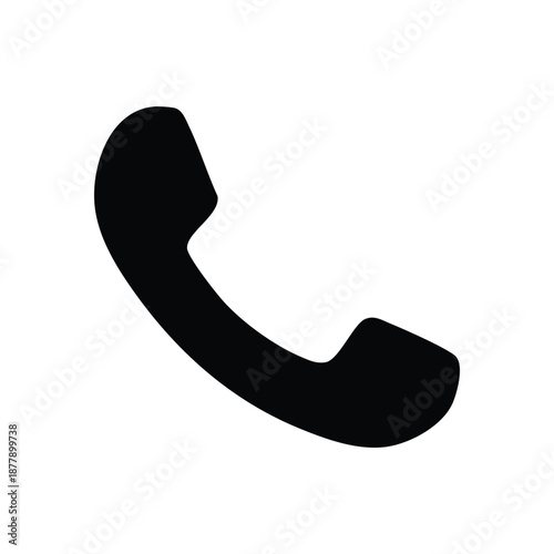 Phone and Telephone Icon for Mobile App — Call, Contact and Communication Symbol Vector Illustration