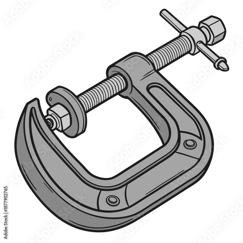 Billede på lærred C-clamp illustration
