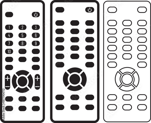 remote control icon. Television control by remote. Electronic device. Smart Remote Control Icon. Using tv control sign. Tv keypad business concept. Remote Control Icon Outline Vector Illustration