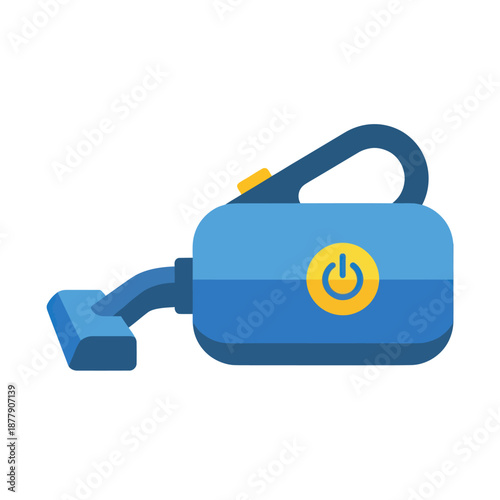 Blue Portable Power Bank with Power Button.