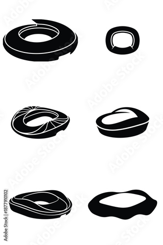 Stadium and Arena Icon Set Sports Venue Silhouette Vector Illustrations