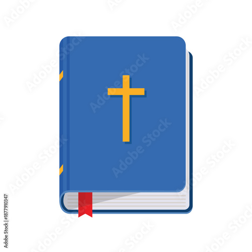Holy bible book flat vector design isolated on white background