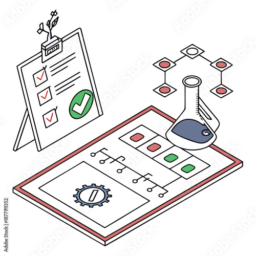 Successful chemical process validation framework, graphically represented with an approved stamp, ensuring quality, safety, and regulatory compliance.