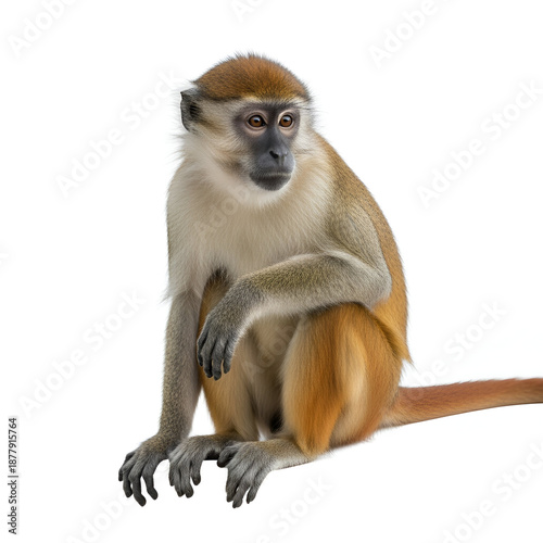 Red-tailed monkey primate wildlife animal portrait