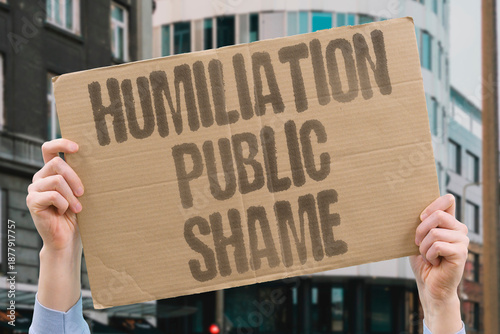 Obraz na płótnie "Humiliation Public Shame" Open mockery intensifies emotional trauma