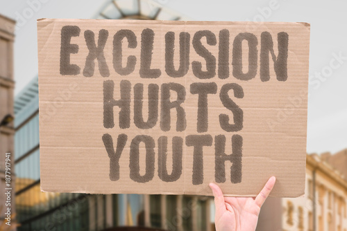 Slika na platnu "Exclusion Hurts Youth" Social rejection causes lasting damage