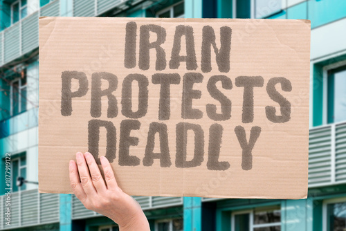 Картината върху платно "Iran Protests Deadly" Escalating unrest claims multiple lives