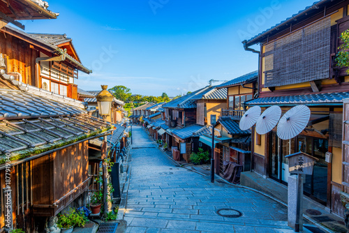 京都　東山　三寧坂　二寧坂　周辺の町並み