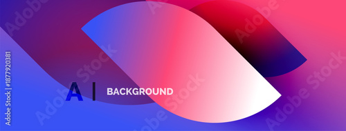 Abstract gradient design. Blue, pink, purple hues blend smoothly. Text reads AI BACKGROUND in white letters. Modern, vibrant visual.