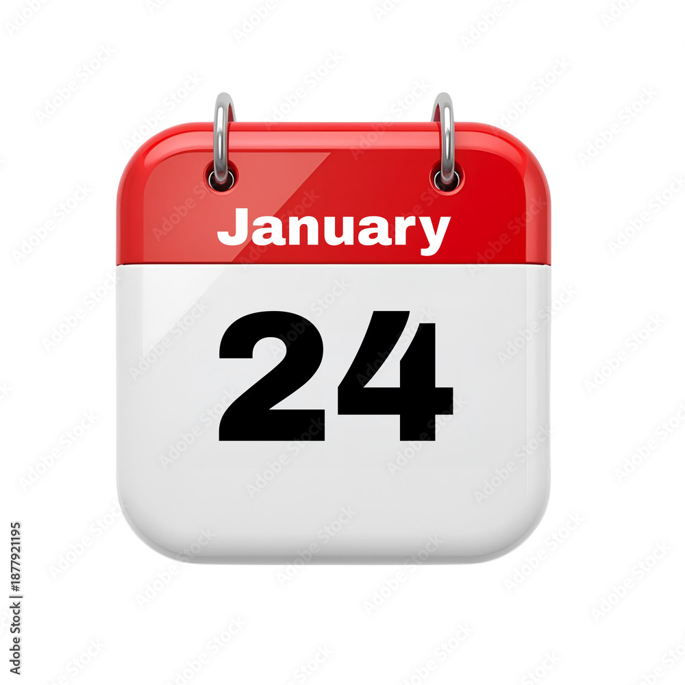 Fototapeta premium January - 24 calendar