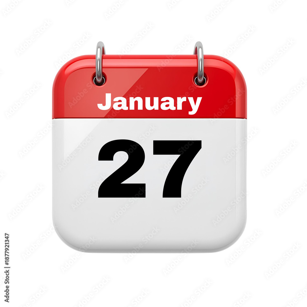 Fototapeta premium January - 27 calendar