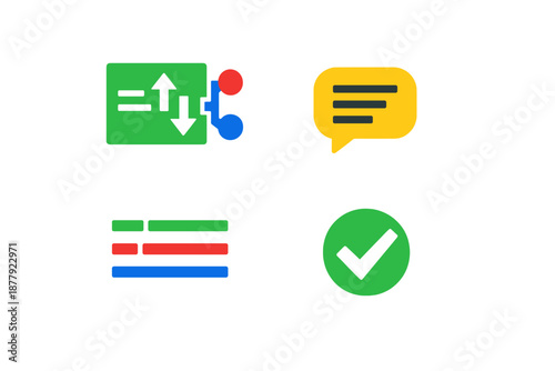 Neon UI icons for digital interface design