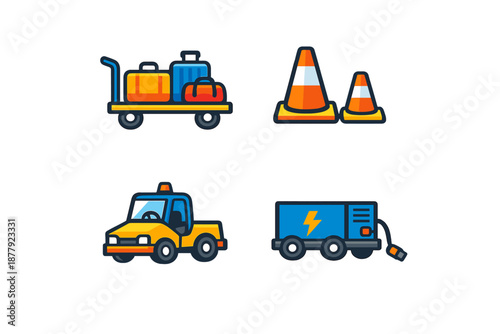 Airport ground service icons