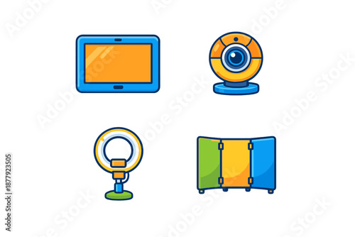Set of icons for content creation